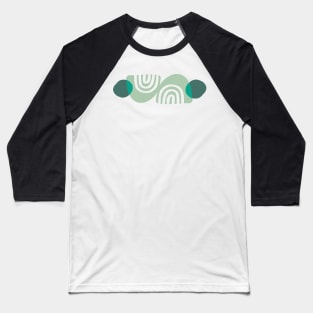 blue green grey abstract design Baseball T-Shirt